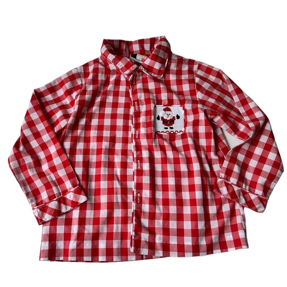 Banana Split Smocked Santa Top